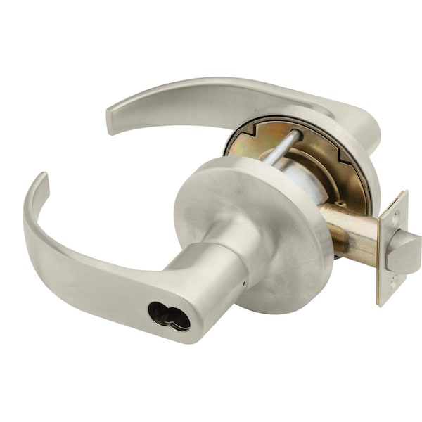 Grade 1 Storeroom Cylindrical Lock, SFIC Prep Less Core, Quantum Lever, Standard Rose, Satin Nickel